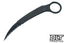 Microtech Feather S/E - Distressed Black Blade - Signature Series - 215-3DBKS-FLAG