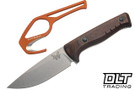 Benchmade Slipridge - Stabilized Wood - MagnaCut Drop Point with Hook - 15650-COMBO