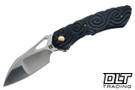 Olamic Cutlery WhipperSnapper Bolsterlock Wharnfoot - Satin Blade -  iSolo SE Aphotic Fauxtegral Flow Molten Titanium #150F - 800
