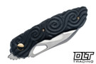 Olamic Cutlery WhipperSnapper Bolsterlock Wharnfoot - Satin Blade -  iSolo SE Aphotic Fauxtegral Flow Molten Titanium #150F - 800