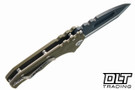Medford Praetorian Scout M/P - Tanto D2 Black PVD Blade - OD Green G-10