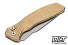 Pro-Tech Spartan Pallas Auto - Radar Textured Aluminum Bronze - Stonewash MagnaCut Blade - Mosaic Button