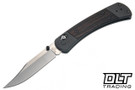 Buck 110 Folding Hunter Crossbar - Cobalt Cerakote Aluminum with Macassar Ebony Inlay - Satin MagnaCut Blade - 0110BRS18