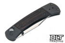 Buck 110 Folding Hunter Crossbar - Cobalt Cerakote Aluminum with Macassar Ebony Inlay - Satin MagnaCut Blade - 0110BRS18