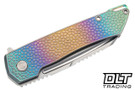 MachineWise Mojave - Raw Distress Gold to Teal Turtle Titanium - Stonewash S60V Blade #1538