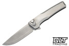 MachineWise Sonora - Brass Bolster - Stonewash Fine Step Titanium - Stonewash S-Grind S90V Blade #2290