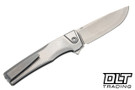 MachineWise Sonora - Brass Bolster - Stonewash Fine Step Titanium - Stonewash S-Grind S90V Blade #2290