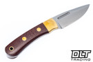 Blade Raid Essential MagnaCut Crimson Burlap Micarta - Brass Boslter - Brass Pins