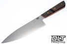 Blade Raid Wa-Gyuto MagnaCut Segmented Maple Burl & American Walnut - Black Linen Spacer #2