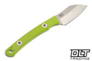 Hellbender Newt - Toxic Yellow G-10 - Satin MagnaCut Blade - Kydex Sheath