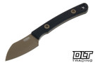 Hellbender Newt - Black G-10 - Coyote Cerakote MagnaCut Blade - Kydex Sheath