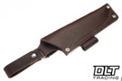 Hellbender Mudpup 5 Gen 2 - Orange G-10 - Tumbled MagnaCut Blade - Leather Sheath