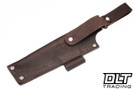 Hellbender Mudpup 5 Gen 2 - Orange G-10 - Tumbled MagnaCut Blade - Leather Sheath