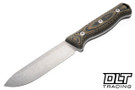 Hellbender Mudpup 5 Gen 2 - Camo Tri G-10 - Tumbled MagnaCut Blade - Kydex Sheath