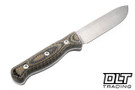 Hellbender Mudpup 5 Gen 2 - Camo Tri G-10 - Tumbled MagnaCut Blade - Kydex Sheath