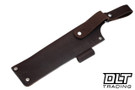 Hellbender Mudpup 6 - OD Micarta - Tumbled MagnaCut Blade - Leather Sheath