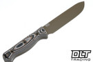 Hellbender Mudpup 6 - Tri-Color G-10 - Coyote Cerakote MagnaCut Blade - Leather Sheath