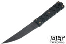 Williams Blade Design Hir Zukuri - Black Canvas Micarta - Blackwash 80CrV2 Blade - HZK-005