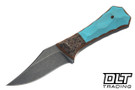 Auxiliary Manufacturing Pocket Bowie Custom - Light Blue G-10 - GripX - Natural Liners - Darkwash AEB-L Blade