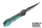 Auxiliary Manufacturing Pocket Bowie Custom - Light Blue G-10 - GripX - Natural Liners - Darkwash AEB-L Blade