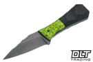 Auxiliary Manufacturing Coffin Spear - Black G-10 - Neon Yellow GripX - Darkwash AEB-L Blade
