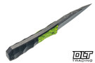 Auxiliary Manufacturing Coffin Spear - Black G-10 - Neon Yellow GripX - Darkwash AEB-L Blade