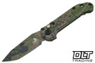 Microtech LUDT Gen III T/E - OD Green & Tan Handle - Black Splatter Blade - Signature Series - 1136S-1ODTABKSPLS