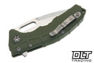 Heretic Martyr - Green Polymer Chassis - Stonewash Tanto MagnaCut Blade - H057-2A-GRN