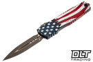 Microtech Dirac D/E - Gold Camo Handle - Gold Camo Blade - 225-3GCS-Z4