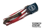Microtech Luminary ZBP D/E - 250th Anniversary - Flag Handle - Bronzed Apocalyptic Blade - Signature Series - 1270-13APS-4J250X