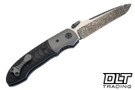 Elishewitz Custom Knives M6 - C300 Carbon Fiber - Black G-10 Spacer - Titanium Bolster - Two Tone S45VN Blade