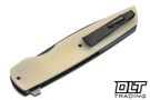 Jason Clark Knives Model 86 - Bone Micarta - Blued Nitro-V Blade