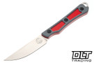 White River Shoal - Gray & Red Textured G-10 - MagnaCut Blade