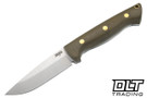 Lishen Dakota A2 - Green Canvas Micarta - Brass Pins