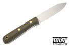 Lishen Orson 2 A2 - Green Canvas Micarta - Brass Pins