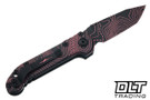 Microtech LUDT Gen III - Black & Pink Topo Camo Handle - Black & Pink Blade - Signature Series - 1136S-1TPBKPKCS