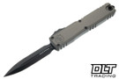 Microtech Ultratech ZBP D/E - Natural Clear Handle - DLC Blade - Signature Series - 1122-1DLCTNCS