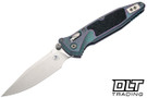 Microtech Socom Ram-Lok Clip Point - Nebula Green Titanium - Textured Inlay Handle - Stonewash Blade - Marfione Select - 160RL-10MS10