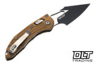 Microtech Mini Stitch Ram-Lok - Tan Frag Handle - DLC Blade - 169MRL-1FRTA