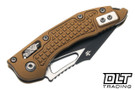 Microtech Mini Stitch Ram-Lok - Tan Frag Handle - DLC Blade - 169MRL-1FRTA