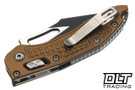 Microtech Mini Stitch Ram-Lok - Tan Frag Handle - DLC Blade - 169MRL-1FRTA