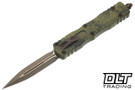 Microtech Dirac D/E - Bazooka Hex Camo Handle - Bronze Apocalyptic Blade - Signature Series - 225-13APBOHXCS