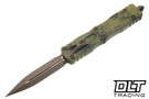 Microtech Dirac Delta - Bazooka Hex Camo Handle - Bronze Apocalyptic Blade - Signature Series - 227-13APBOHXCS