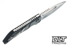 Heretic Koschei - Black Aluminum - Stonewash MagnaCut Blade - H061-2A