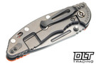 Hinderer 3.5" XM-18 Non Flipper Fullered Spear 20CV - Bead Blasted Titanium & Blade - Orange G-10