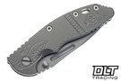 Hinderer 3.5" XM-18 Non Flipper Fullered Spear 20CV - Bead Blasted Titanium & Blade - Bead Blasted Warthog Machined Titanium