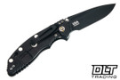 Hinderer 3.5" XM-18 Non Flipper Fullered Spear 20CV - Battle Black DLC Titanium & Blade - Black G-10 - Back