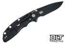 Hinderer 3.5" XM-18 Non Flipper Fullered Spear 20CV - Battle Black DLC Titanium & Blade - Blue & Black G-10 - Back