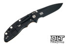 Hinderer 3.5" XM-18 Non Flipper Fullered Spear 20CV - Battle Black DLC Titanium & Blade - Coyote G-10 - Back