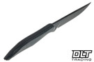 Koenig Helo - Smooth Black Canvas Micarta - Matte DLC MagnaCut Blade